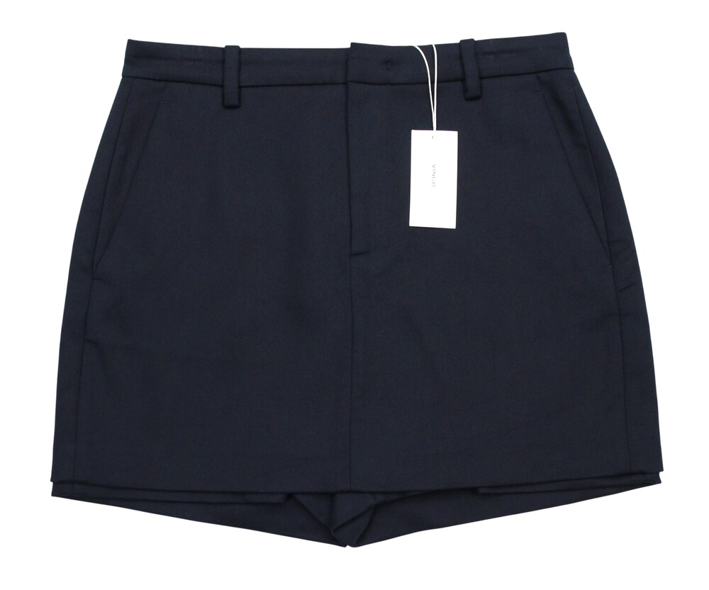 Vince Chino Skort Shorts Womens 8 Blue Stretch Cotton Twill Italy Fabric